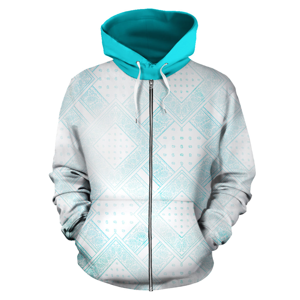 blue and white hoodie