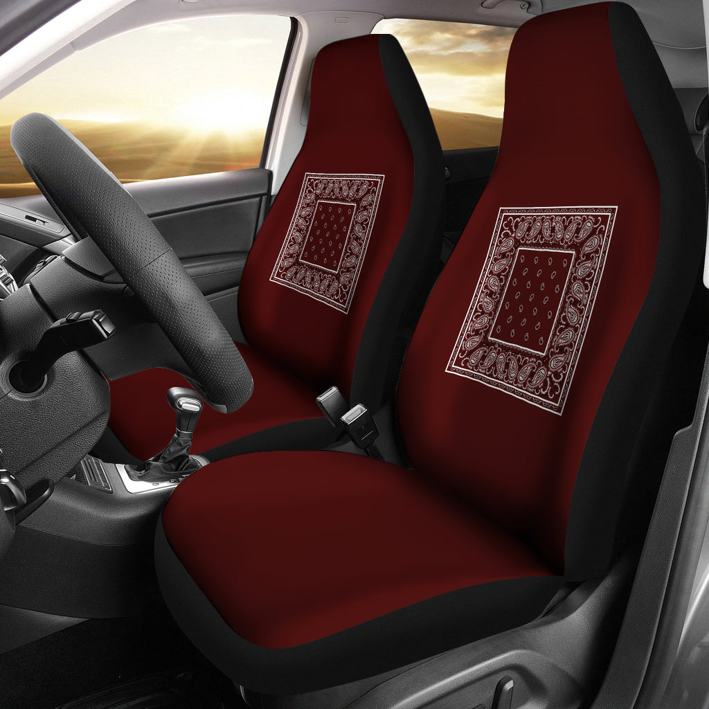 Burgundy car seat cover
