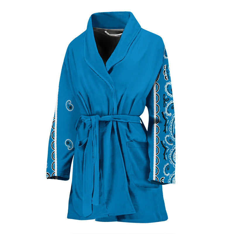 beautiful blue bathrobe for women