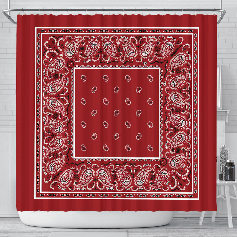 Red Bandana Shower Curtain