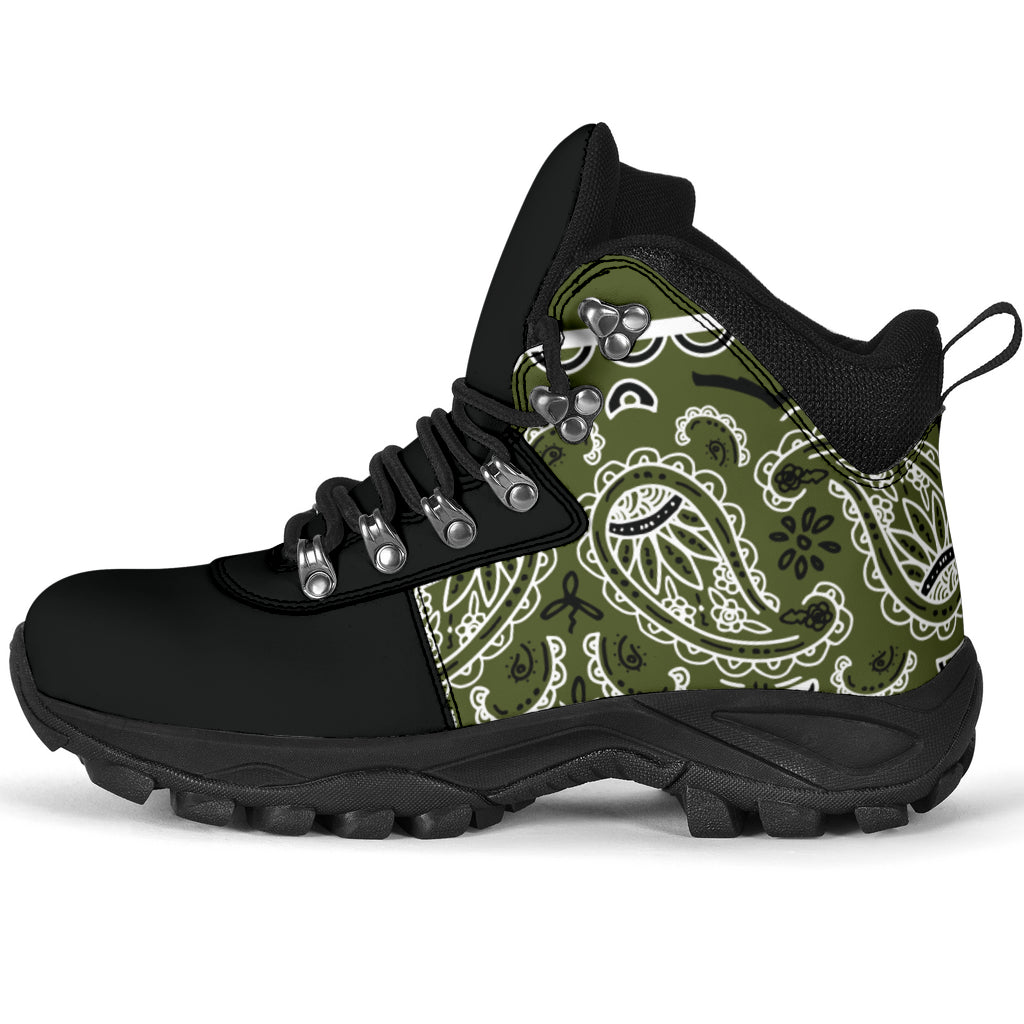 Army Green Bandana Alpine Boots