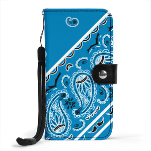 sky blue bandana cell phone wallet
