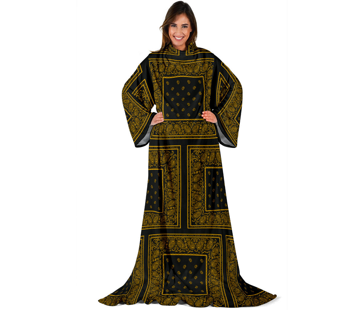Black Gold Bandana Monk Blankets