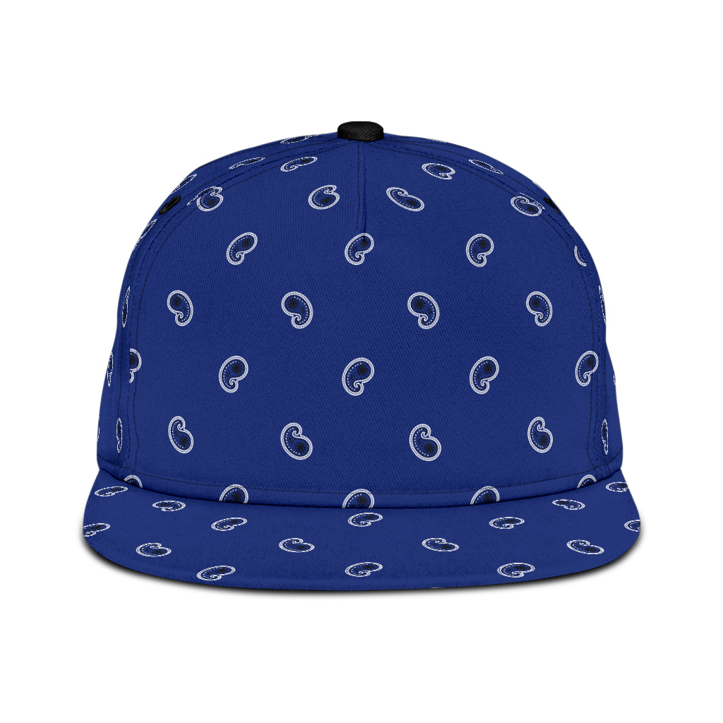 Royal Blue Paisley Snapback Cap