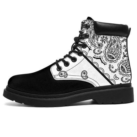 White Bandana Blackout All Season Boots
