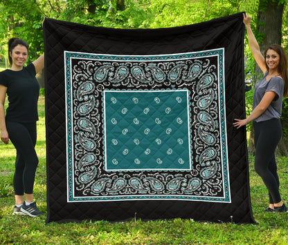Peacock Teal Bandana Quilt