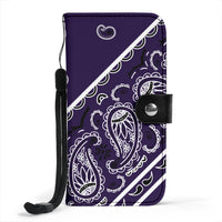 Purple bandana phone wallet