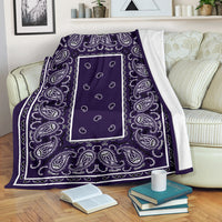 Royal Purple Bandana Throw Blanket