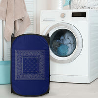 Blue and Gray Bandana Laundry Basket