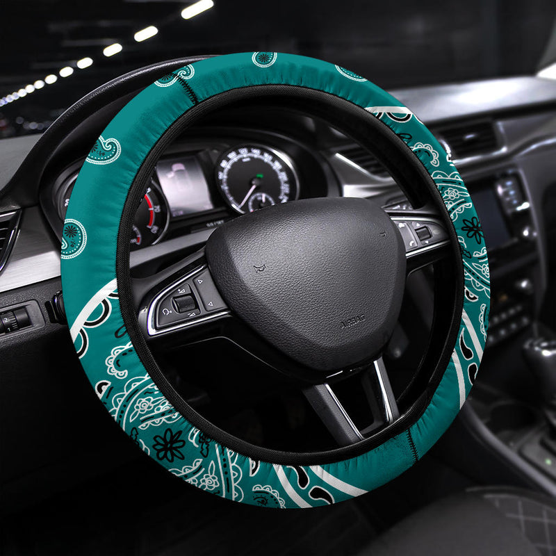 bandana print auto steering wheel cover