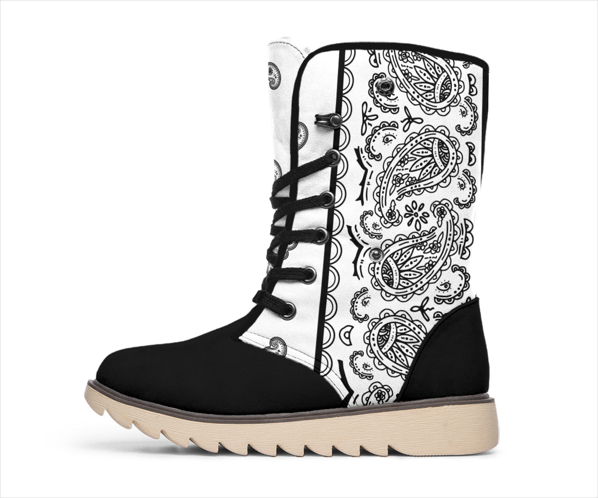 White Bandana Women's Winter Boots