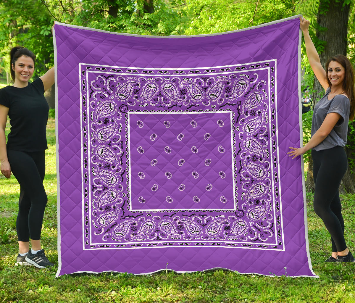 Dark Lilac Bandana Quilts