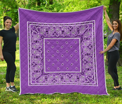 Dark Lilac Bandana Quilts