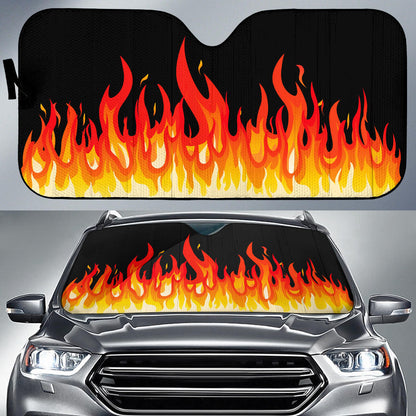 Flame Bandana Car Window Shade