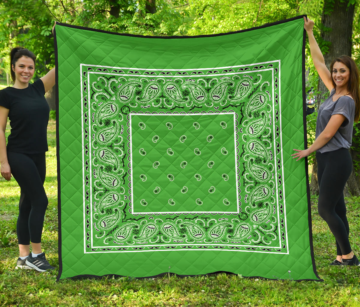Quilt - Lime Green Bandana Quilt