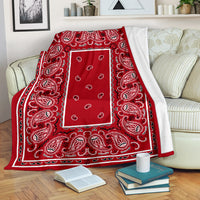 Red Bandana Fleece Blanket