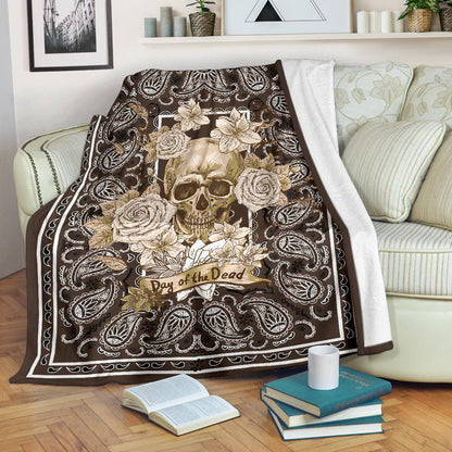 Brown Day or the Dead Skull Throw