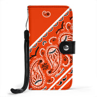 orange bandana phone case wallet