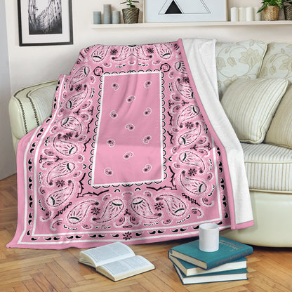 Pink Bandana Throw Blanket