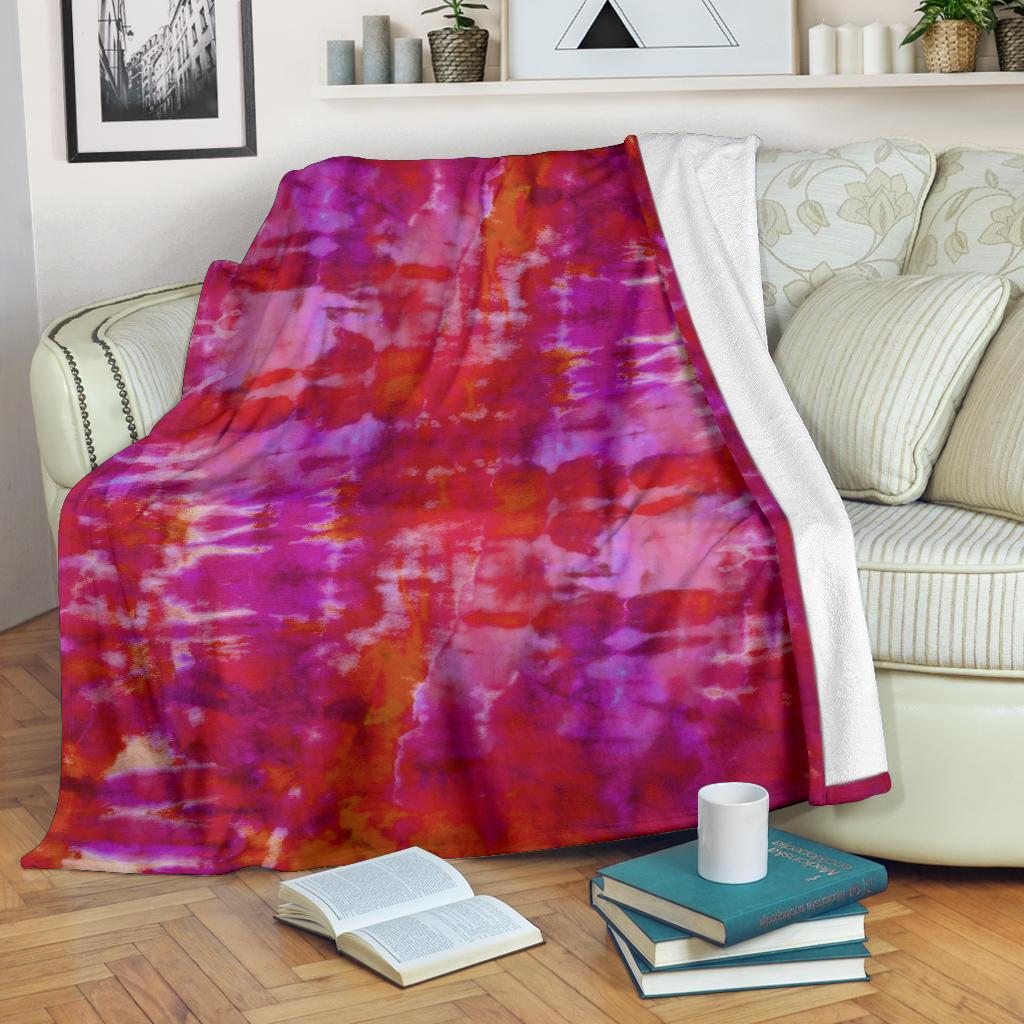 Abstract Tie Dye Fleece Throws