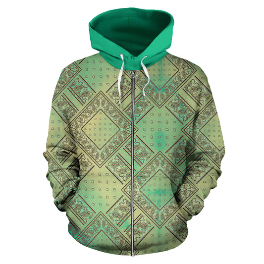 green hoodie