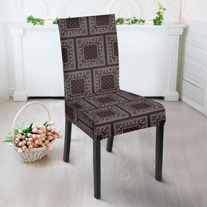 Brown Bandana Dining Chair Slipcover