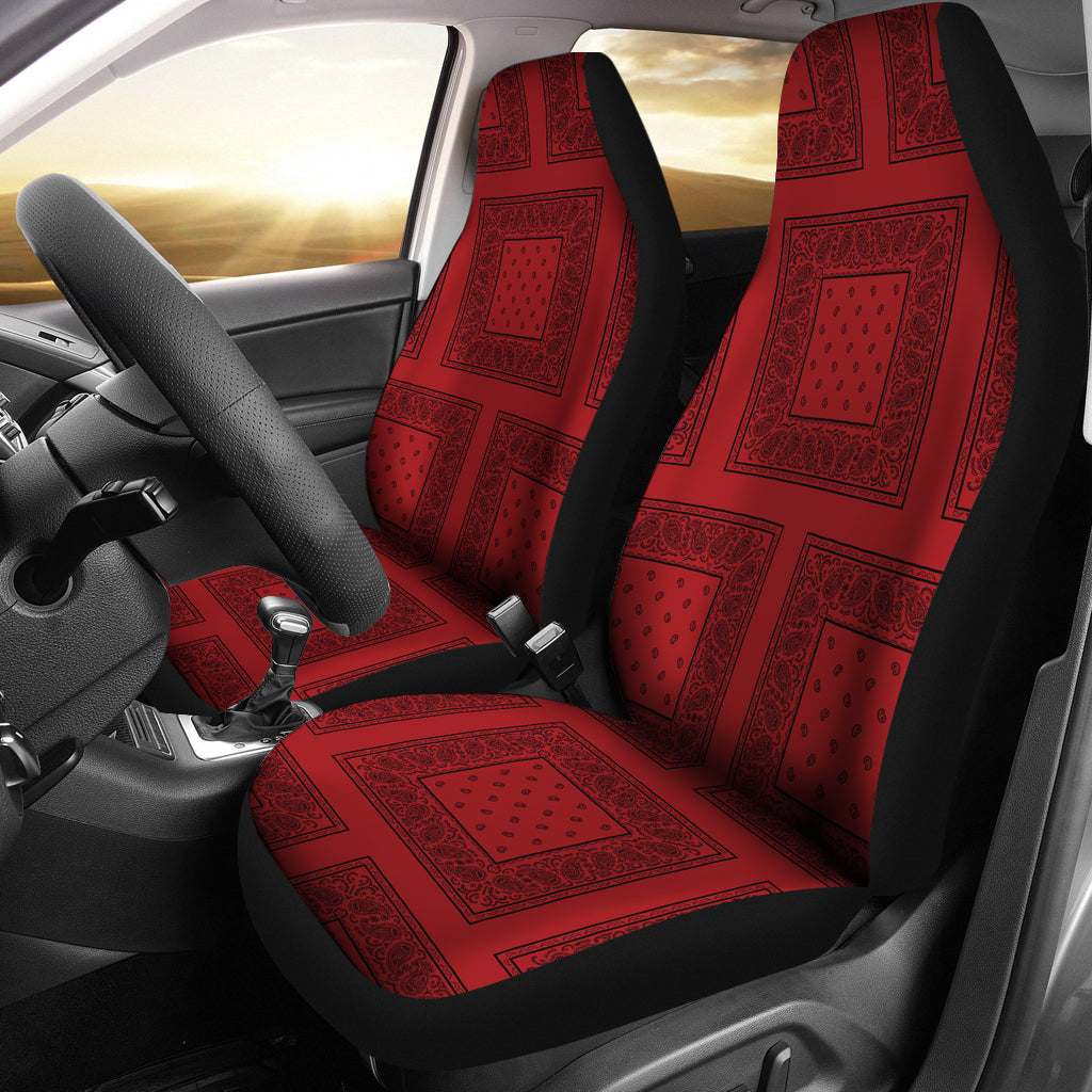 Red with black car covers