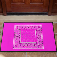 pink bandana door or bath mat
