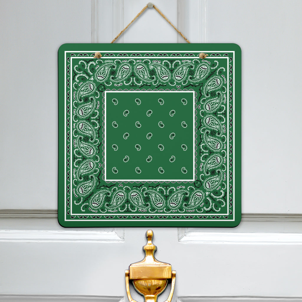 green bandana door hanger