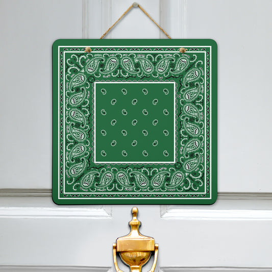 green bandana door hanger