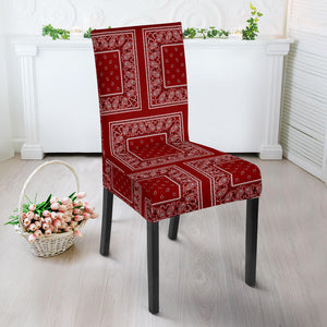 Maroon Red Bandana Chair Slipcover