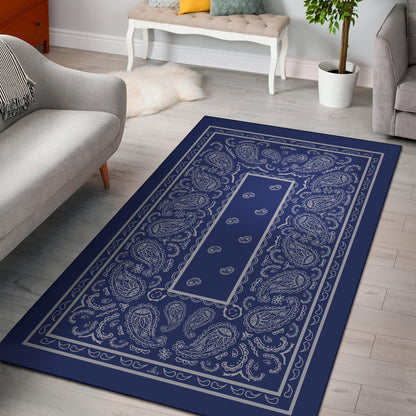 blue and gray bandana decor