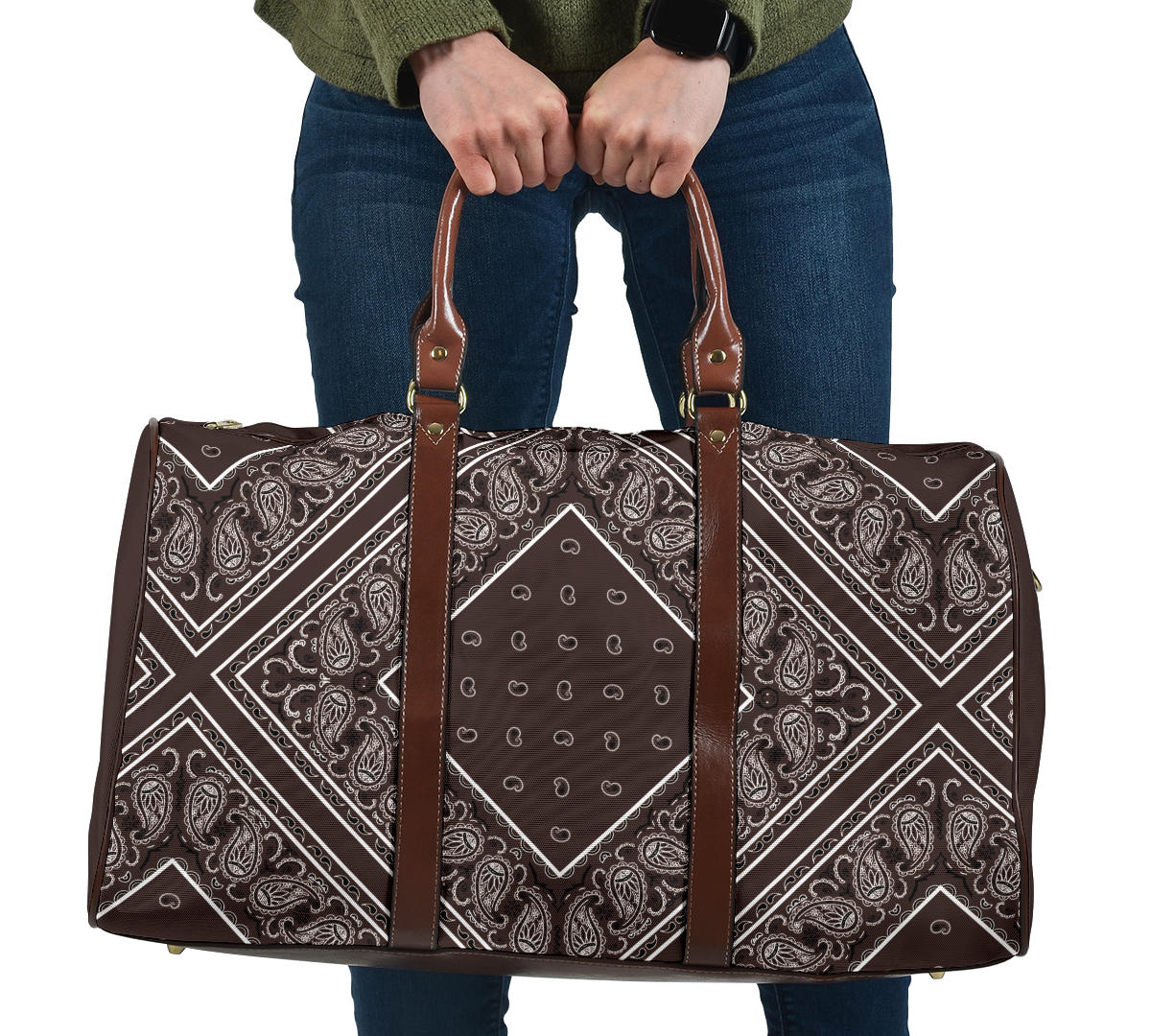 Coffee Brown Bandana Travel Bag