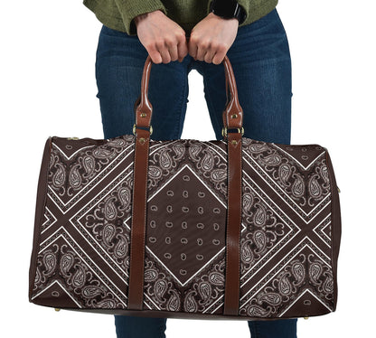 Coffee Brown Bandana Travel Bag