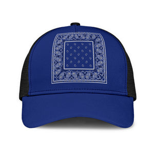 Royal Blue Bandana Simple Mesh Back Cap