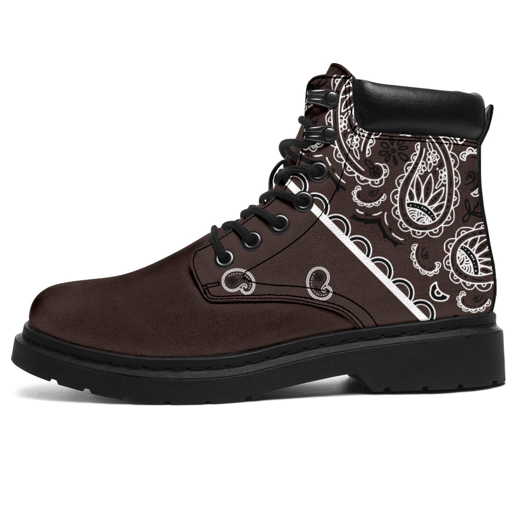 brown bandana boots for men