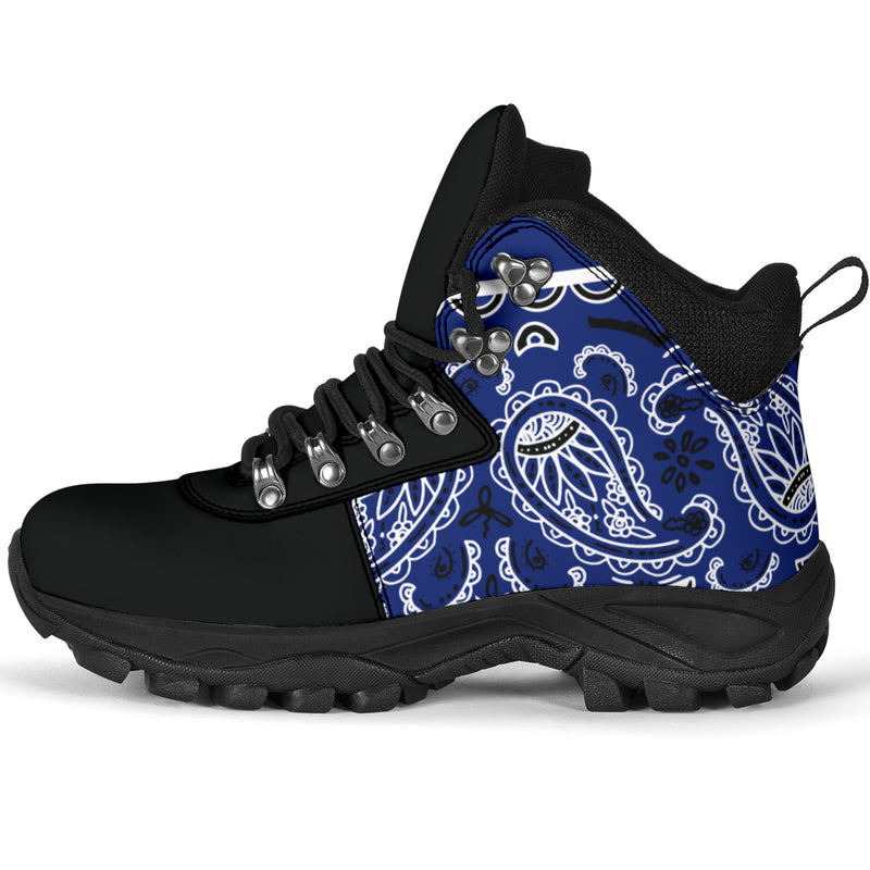 Royal Blue Bandana Alpine Boots