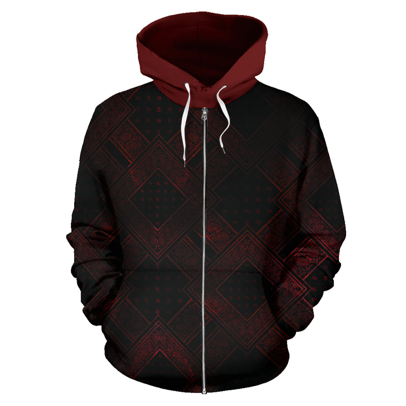 black and red grunge streetwear hoodie