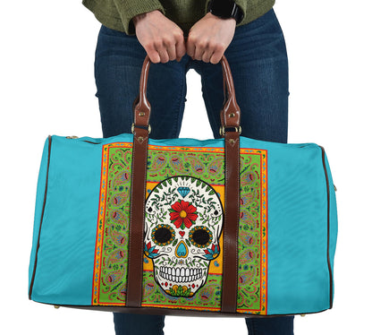 sugar skull travel suitcase