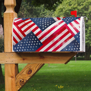 American Flag Bandana Collage Mailbox Cover