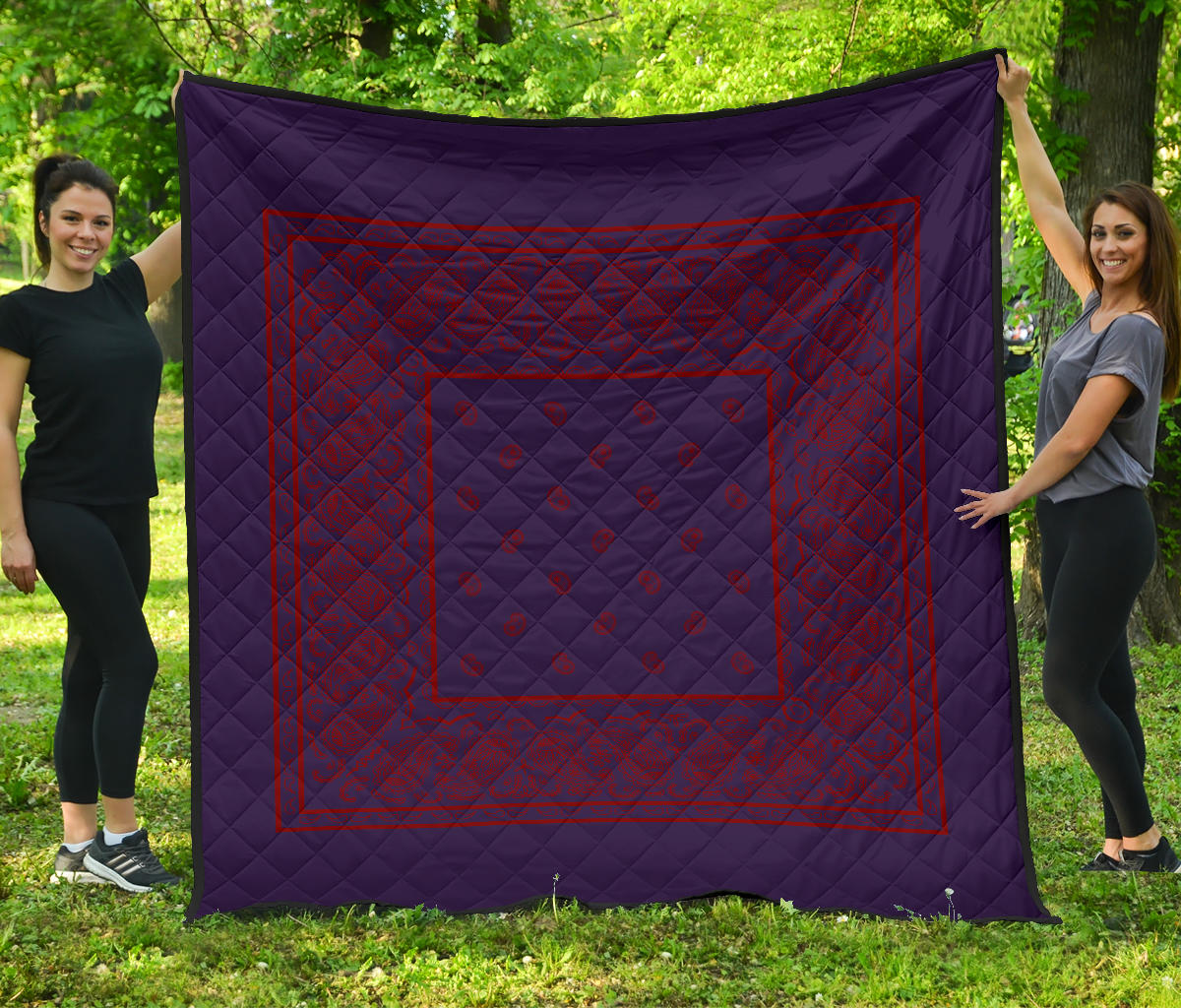 Quilt - Purple and Red Bandana Quilt