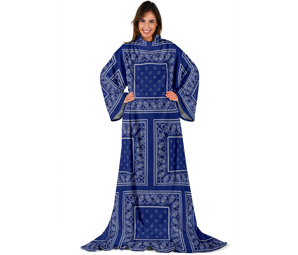 Royal Blue Bandana Monk Blankets