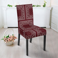 Burgundy Bandana Dining Chair Covers