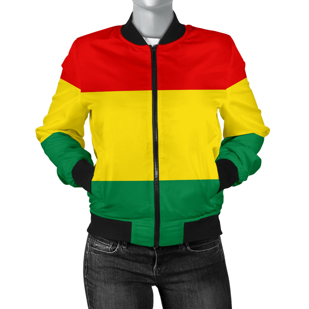 Rasta Flag Women's Bomber Jacket
