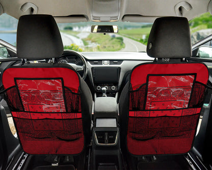 Red and Black Bandana Back Seat Organizers