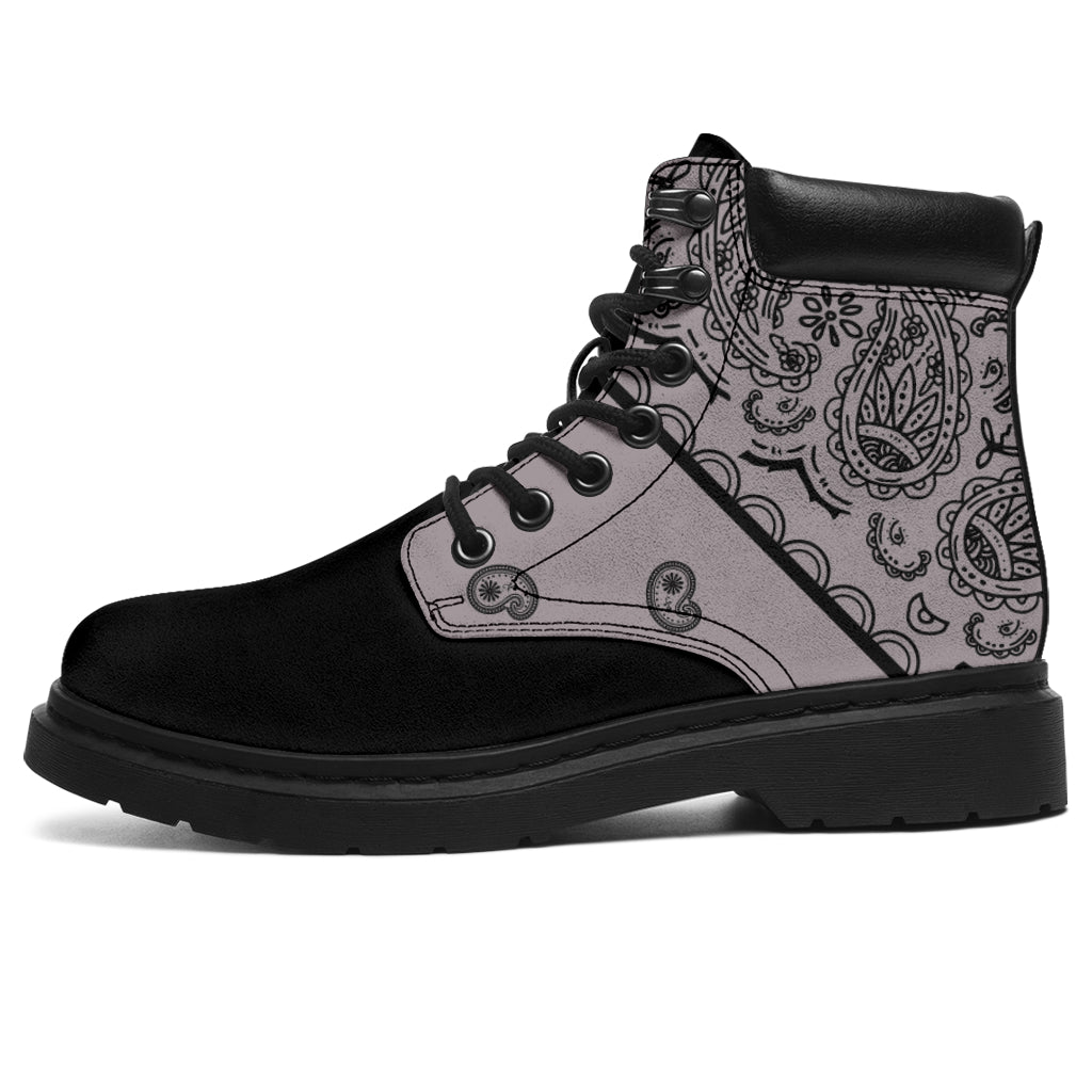 gray bandana boots for men