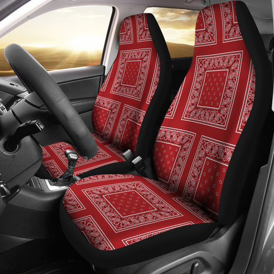 Red bandana car seat cover