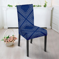 Blue and Gray Bandana Dining Chair Covers