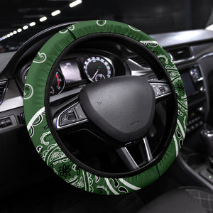 green bandana care steering wheel cover