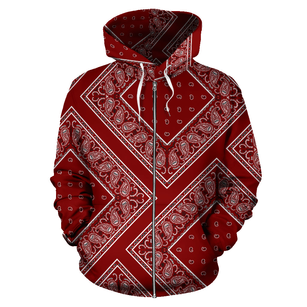 maroon zip up hoodie